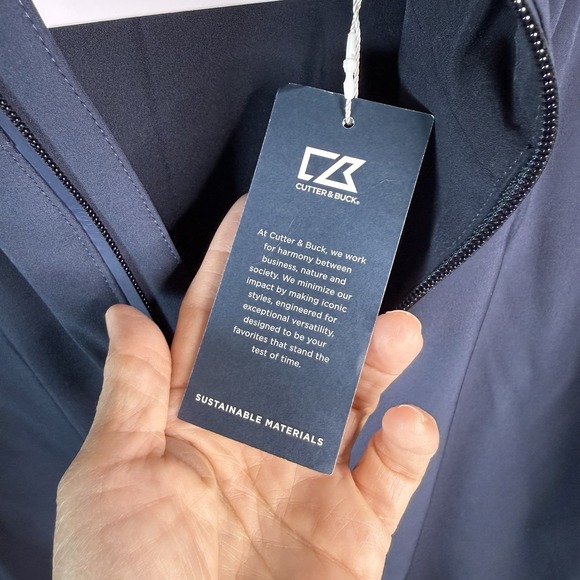 Cutter and Buck Camano Everyday Eco Jacket Navy Blue Full Zip XXL NWT - Picture 5 of 10